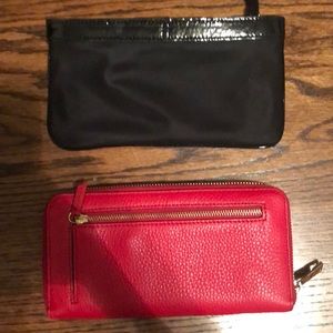 kate spade Bags - black kate spade wallet & red fossil wallet kate spade Bags - black kate spade wallet & red fossil wallet